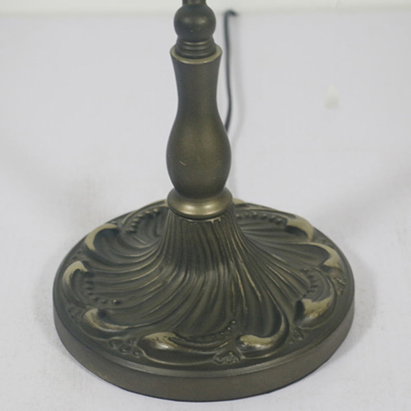 Halv Cylinder Bordslampa - 1-Ljus Antik Nattduksbordslampa med Dragkedja