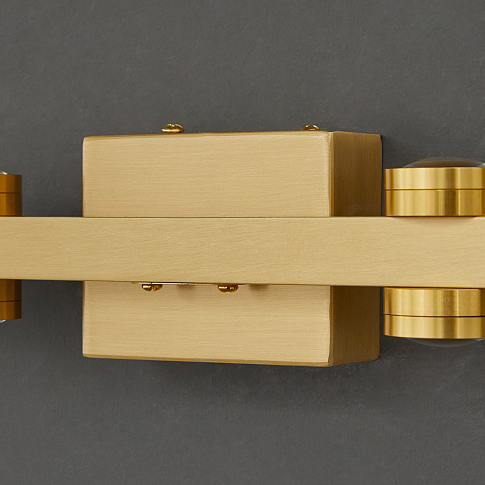 Freja - Modern LED Vägglampa, Svart/Guld, Badrum, Metall