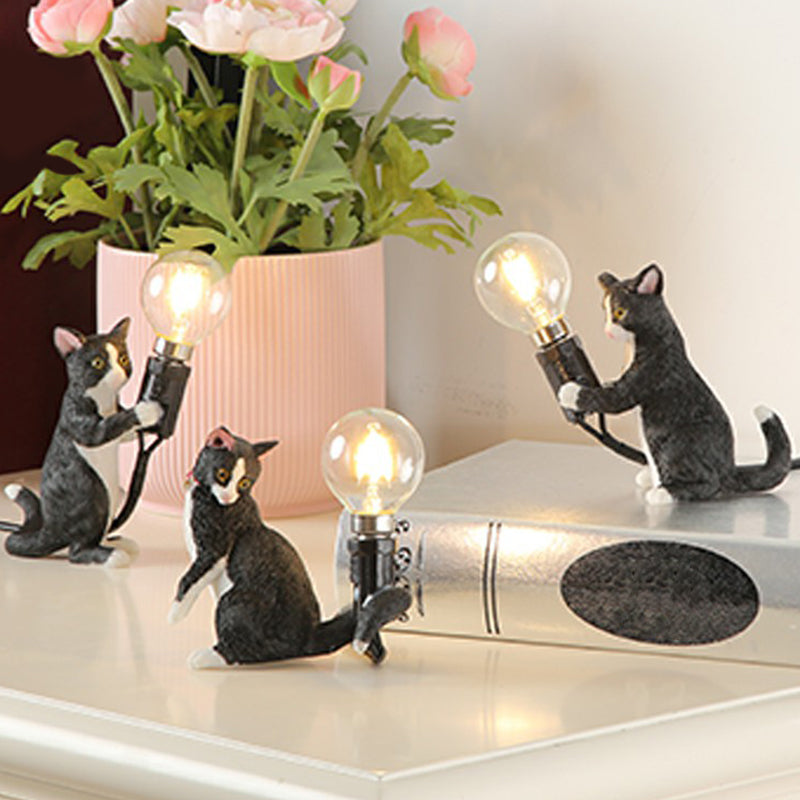 Kattunge Nattlampa - Dekorativ Barnrum Bordslampa