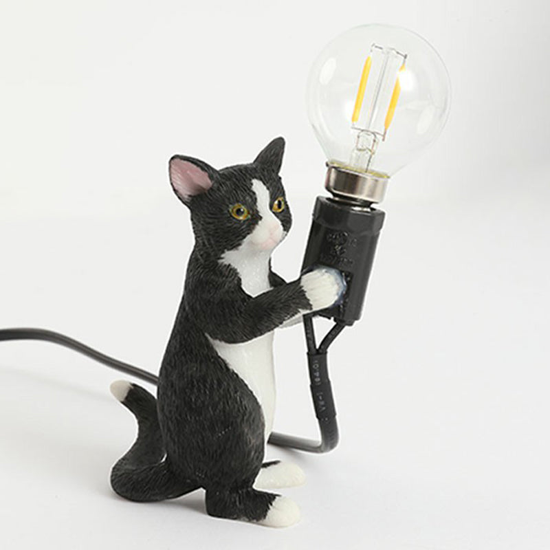 Kattunge Nattlampa - Dekorativ Barnrum Bordslampa
