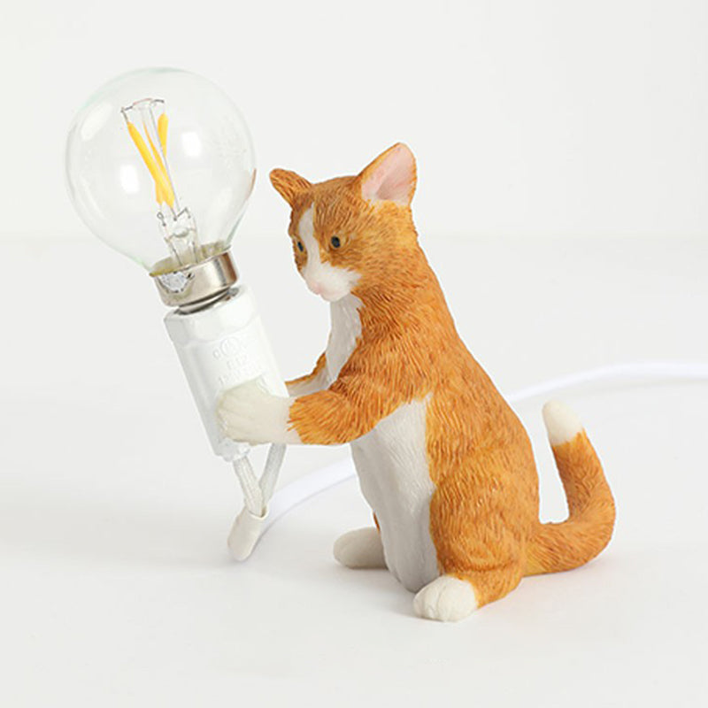Kattunge Nattlampa - Dekorativ Barnrum Bordslampa