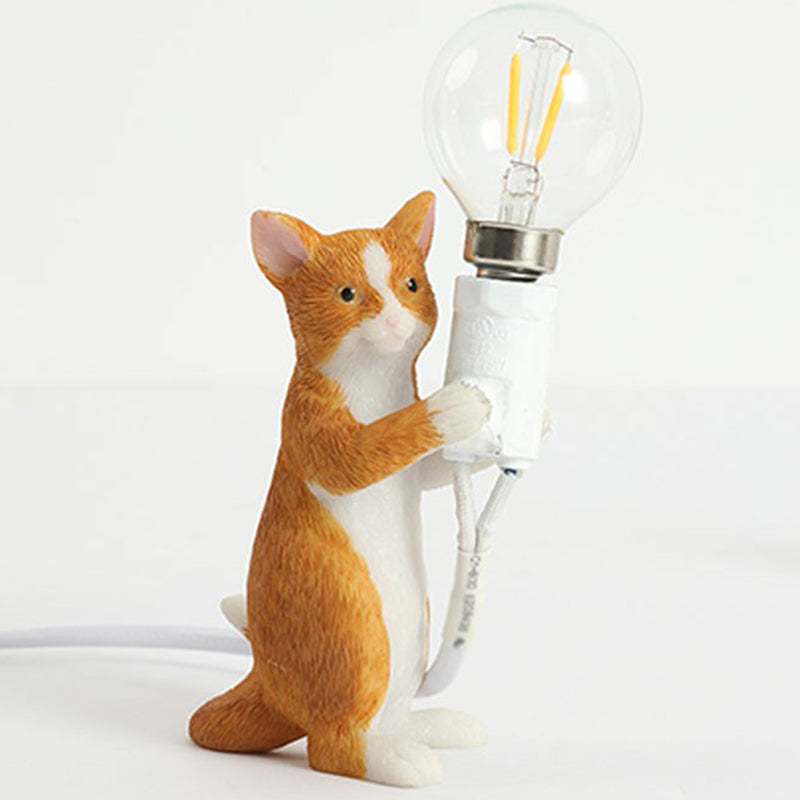 Kattunge Nattlampa - Dekorativ Barnrum Bordslampa