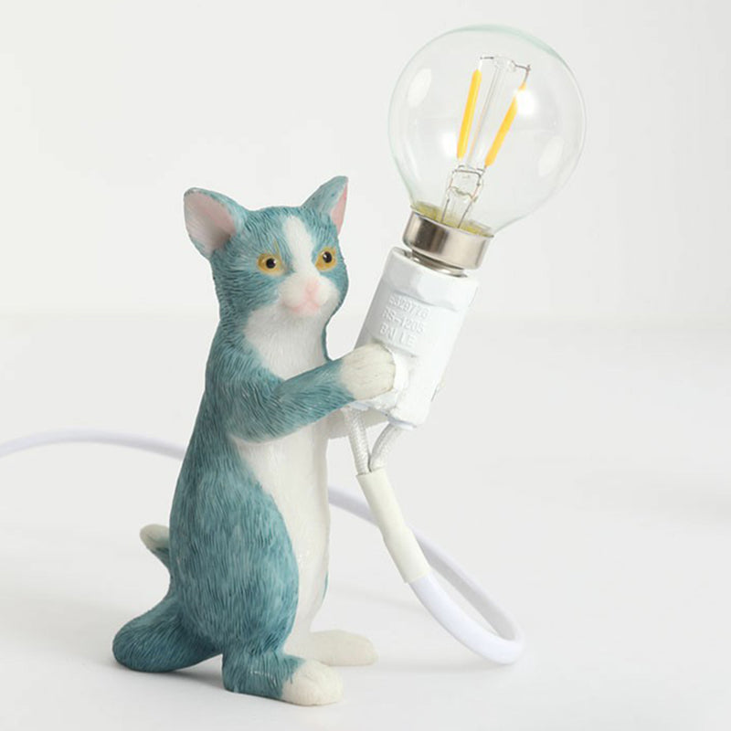 Kattunge Nattlampa - Dekorativ Barnrum Bordslampa