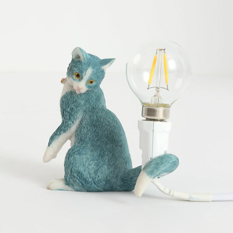 Kattunge Nattlampa - Dekorativ Barnrum Bordslampa