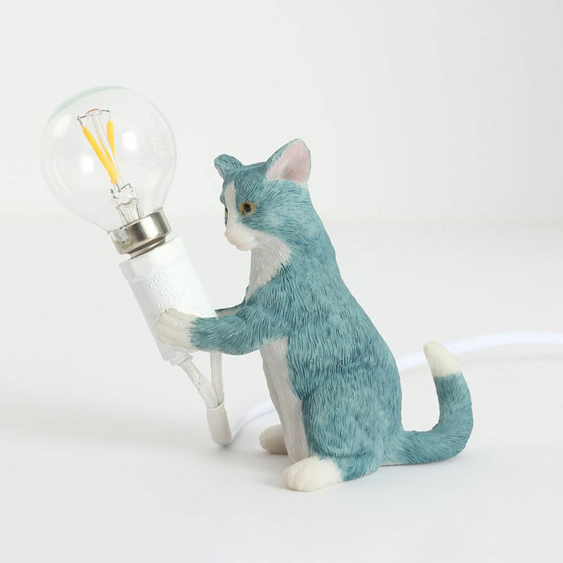 Kattunge Nattlampa - Dekorativ Barnrum Bordslampa