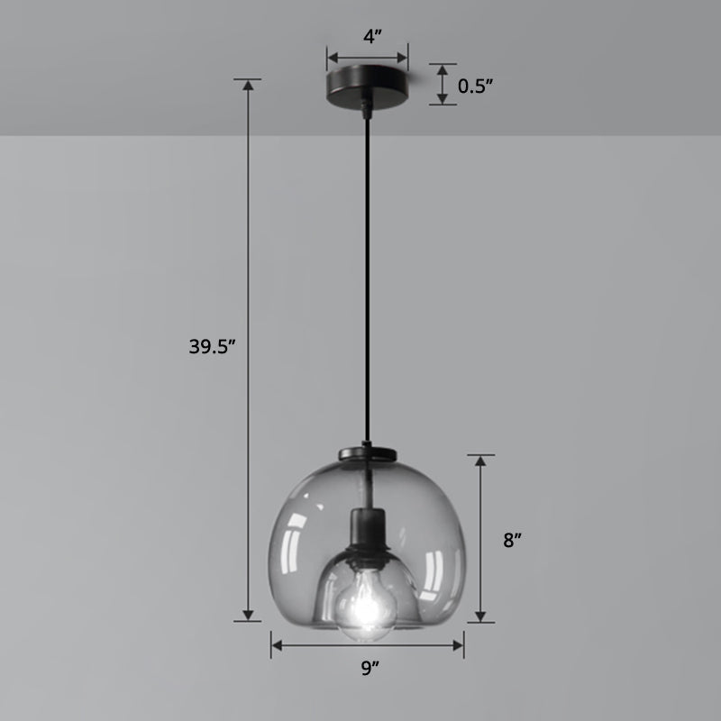 Orion Minimalistisk Svart Mynnad Hängande Lampa