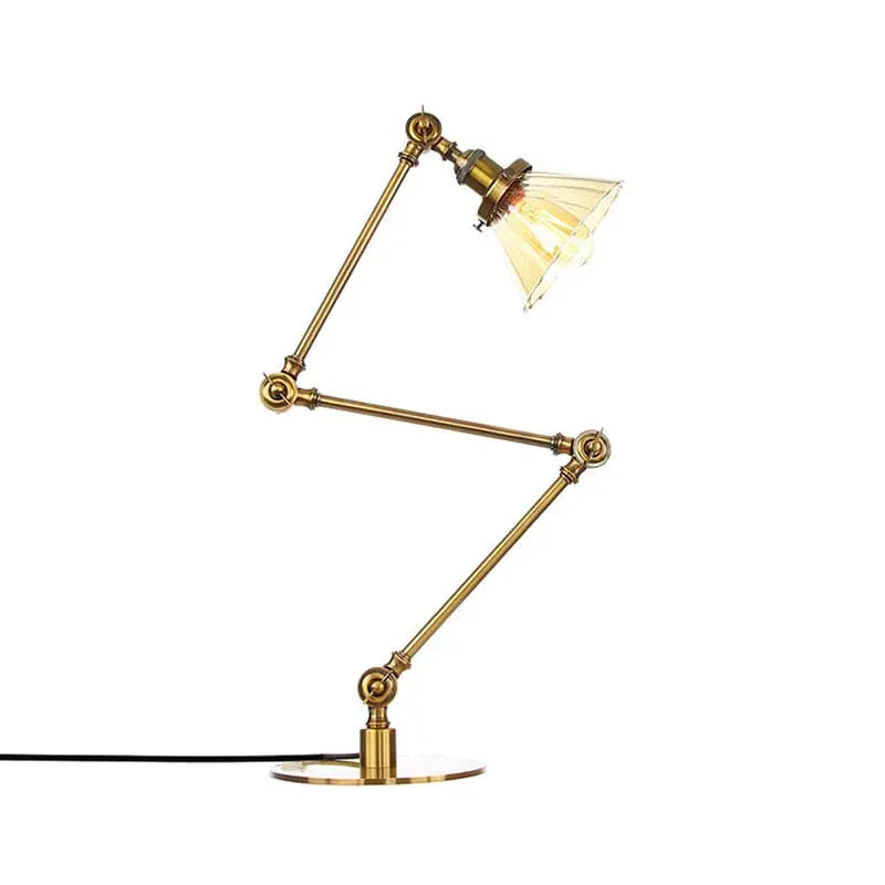 Carvallo - Elegant bordsbordslampa i klart glas i form av en kon