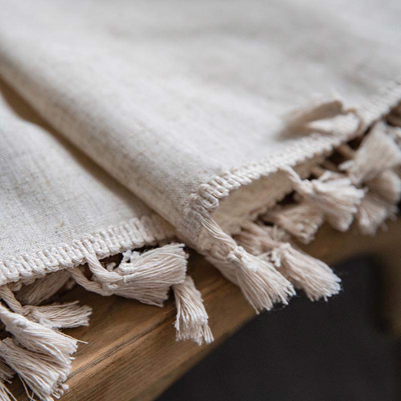 Boho Tussle Beige Ljusfilter Gardin