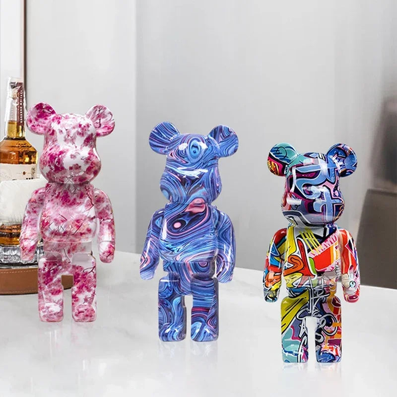 Graffiti Bear Figur Figur 10 Tum Abstrakt Djur Heminredning Förvaringsburk