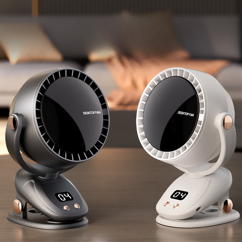Bärbar bladlös fläkt med digital display – Tyst och uppladdningsbar kylning för inomhus- och utomhusbruk