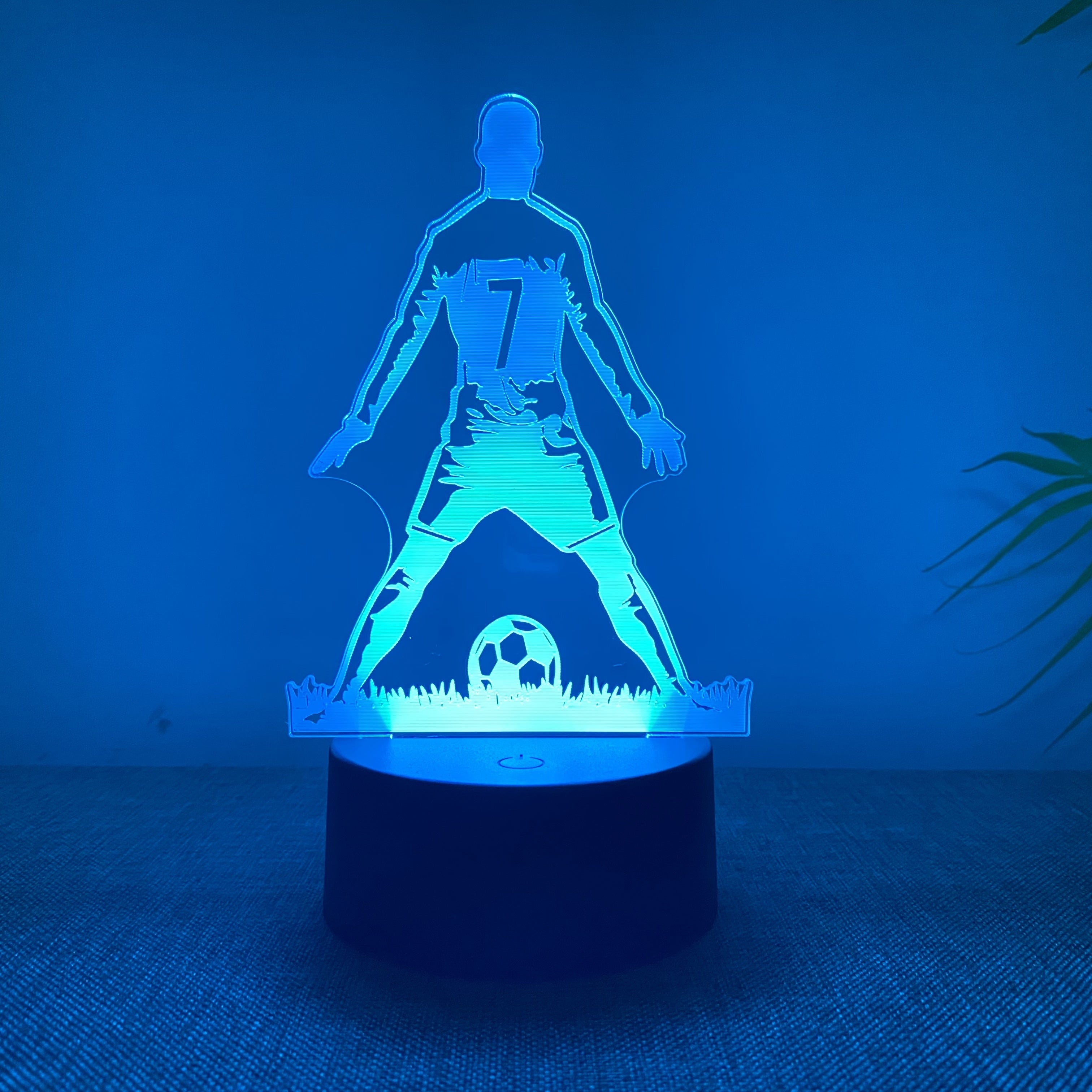 SportGlow - 3D Fotbollspelare LED Nattlampa med Färgändring