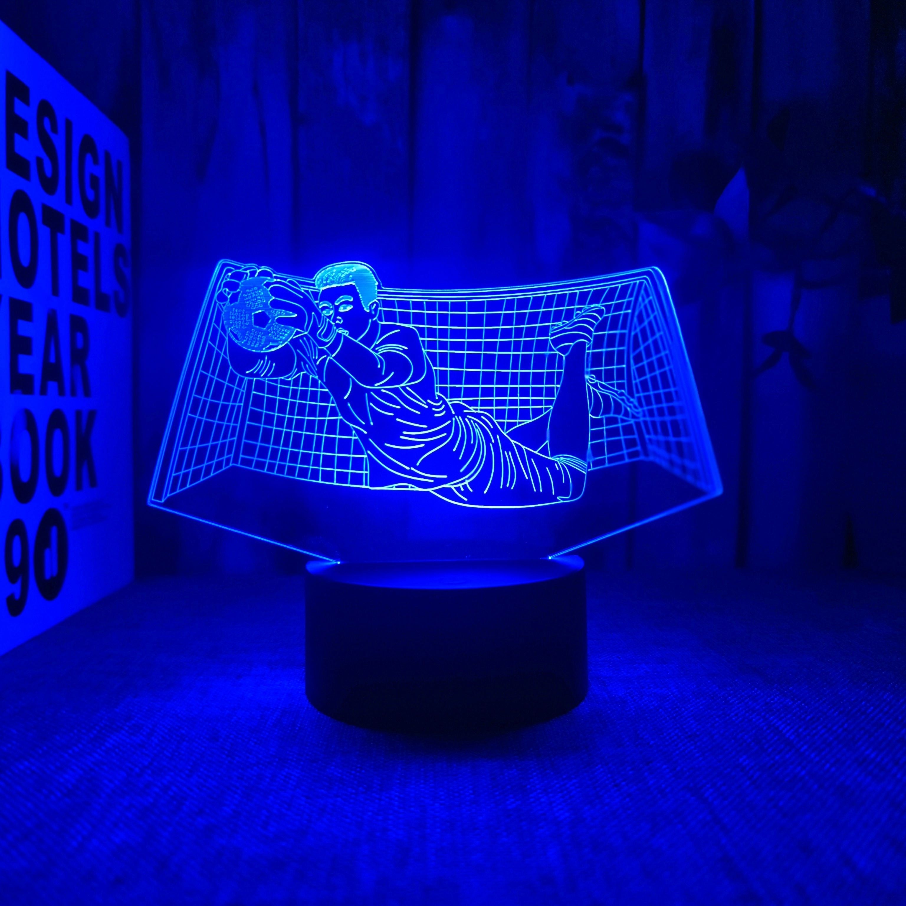 KeeperLicht - 3D Fotbollsmålvakt Nattlampa med Touch Kontrol