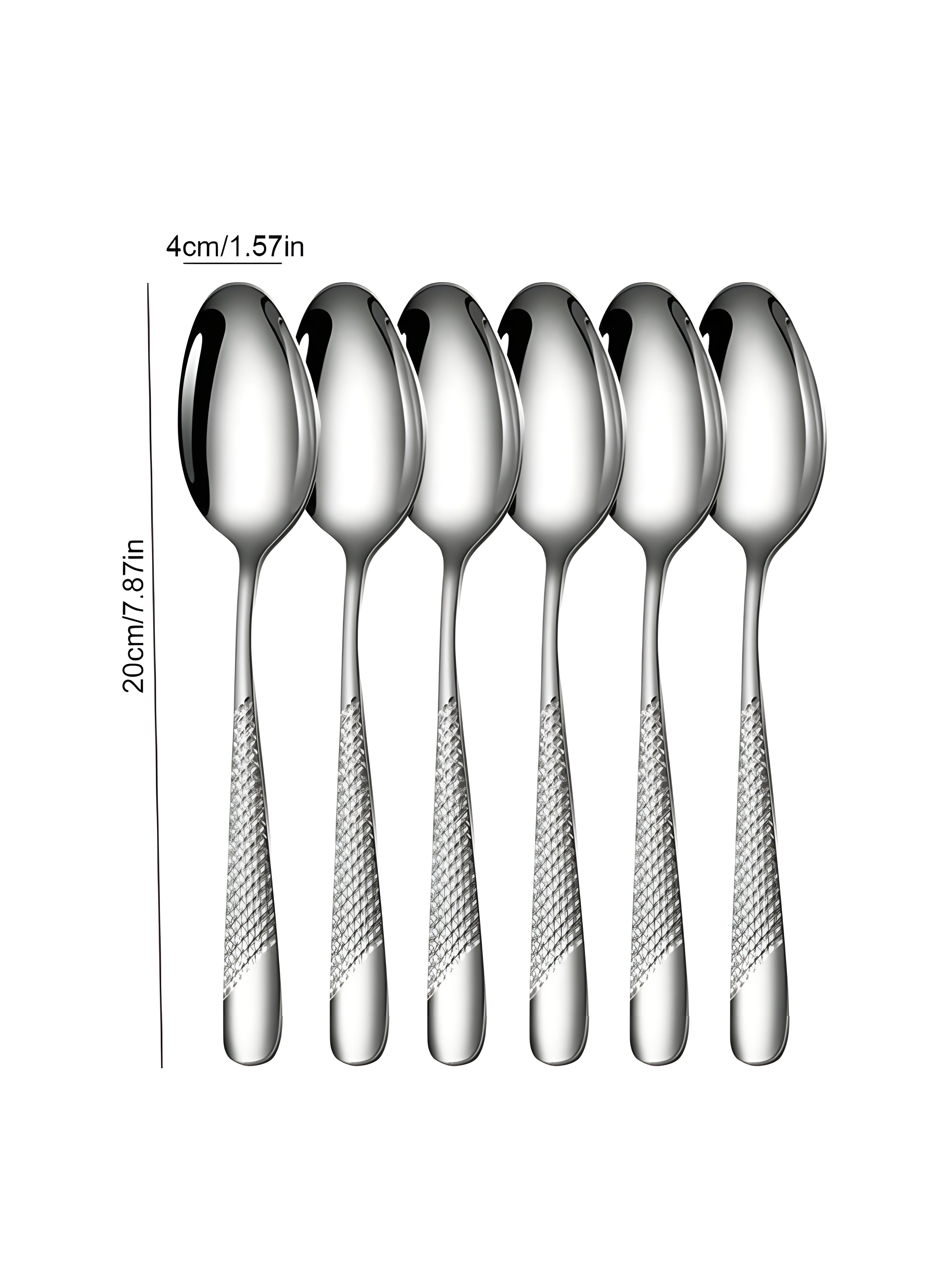 6/30 Stycken Rostfritt Stål Silver Bestick Set med Elegant Design