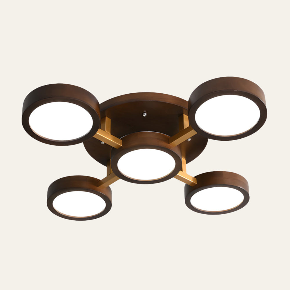 LED Taklampa med Modern Design i Trä