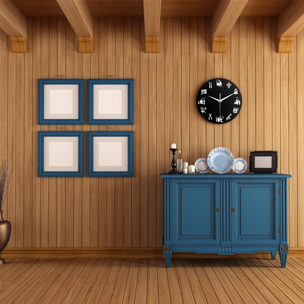 Dental-Design Väggklocka - Stilig Klocka för Tandläkarmottagningar