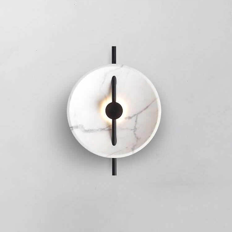 SOLARGARDEN Ronde LED-vägglampa i konstharp och marmor