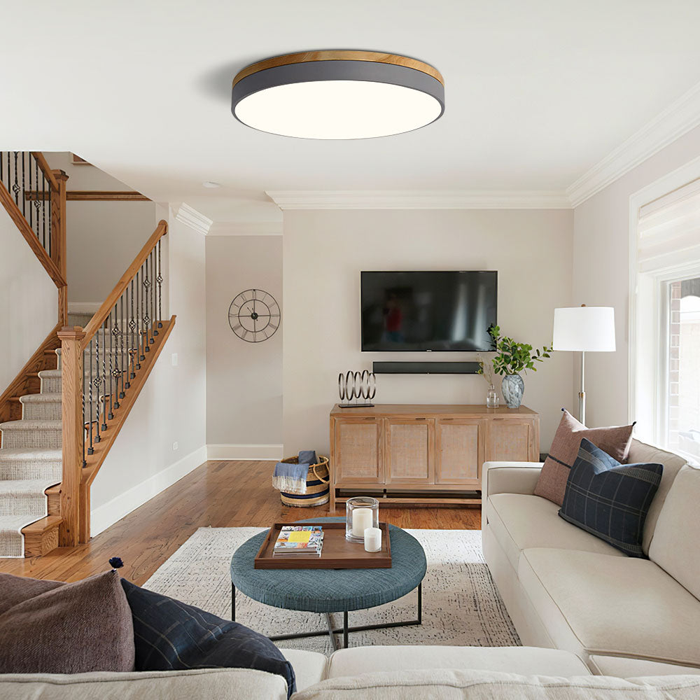 Taklampa Modern Trä LED Infälld