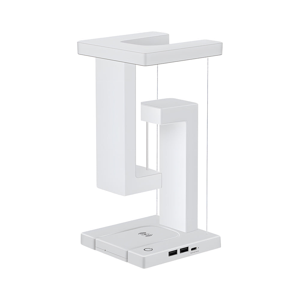 Eclipse Aura – Svävande Bordslampa med Trådlös Laddare