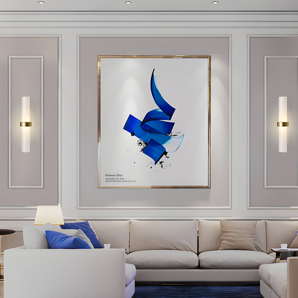 GlowLicht - Modern vägglampa av frostat glasrör i varm vit för vardagsrummet