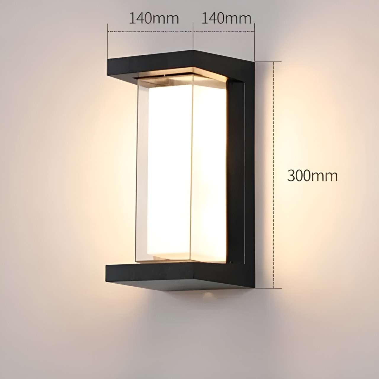 AquaSense Light - Vattentät LED-rörelsesensor-utomhusvägglampa