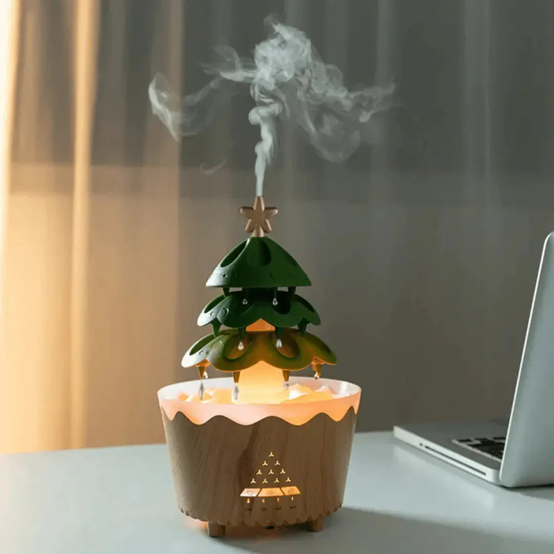 Julgran Aroma Diffuser med LED-belysning för festlig avkoppling