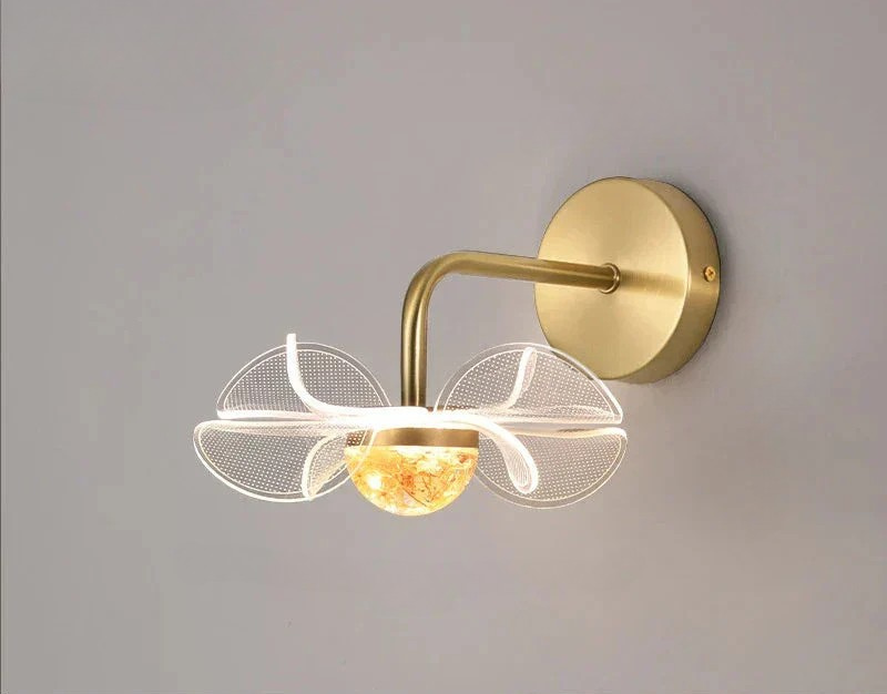BloomGlow - Modern Blom Vägglampa med LED Belysning