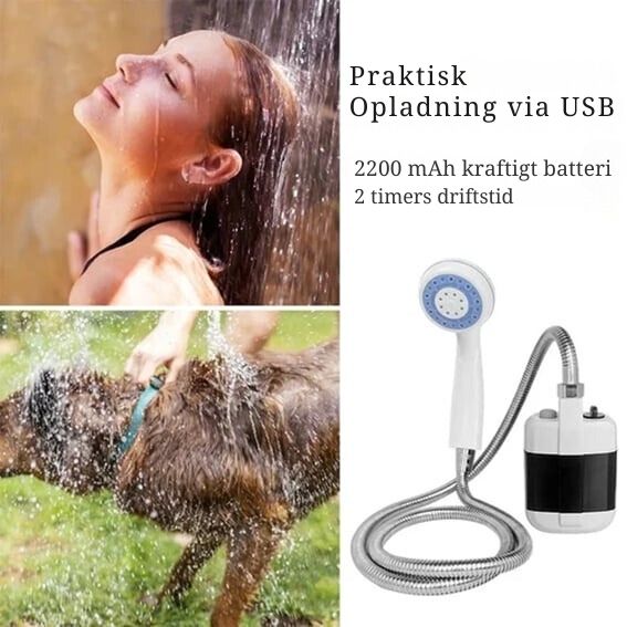 PetSplash – Bärbar utomhusdusch för husdjur och trädgård med USB-laddning