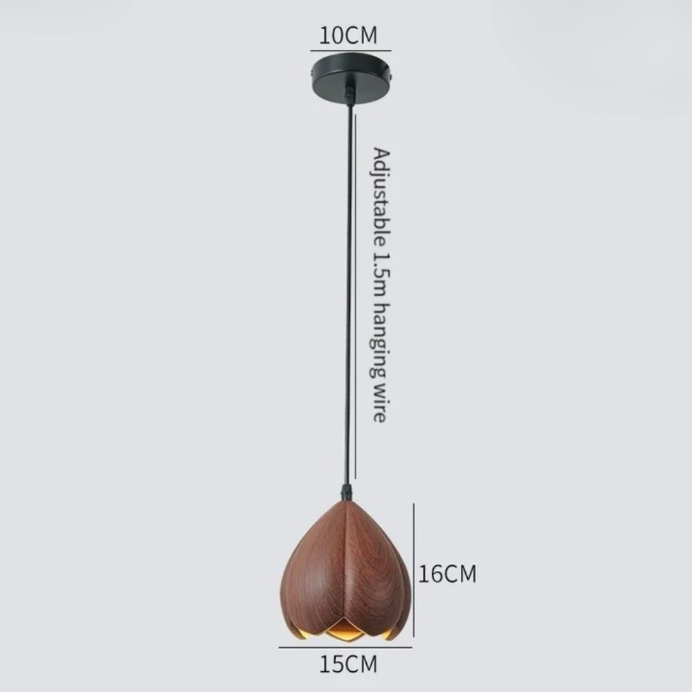 NordLume Lampa | Modern taklampa i valnöt i brunt, skandinavisk stil