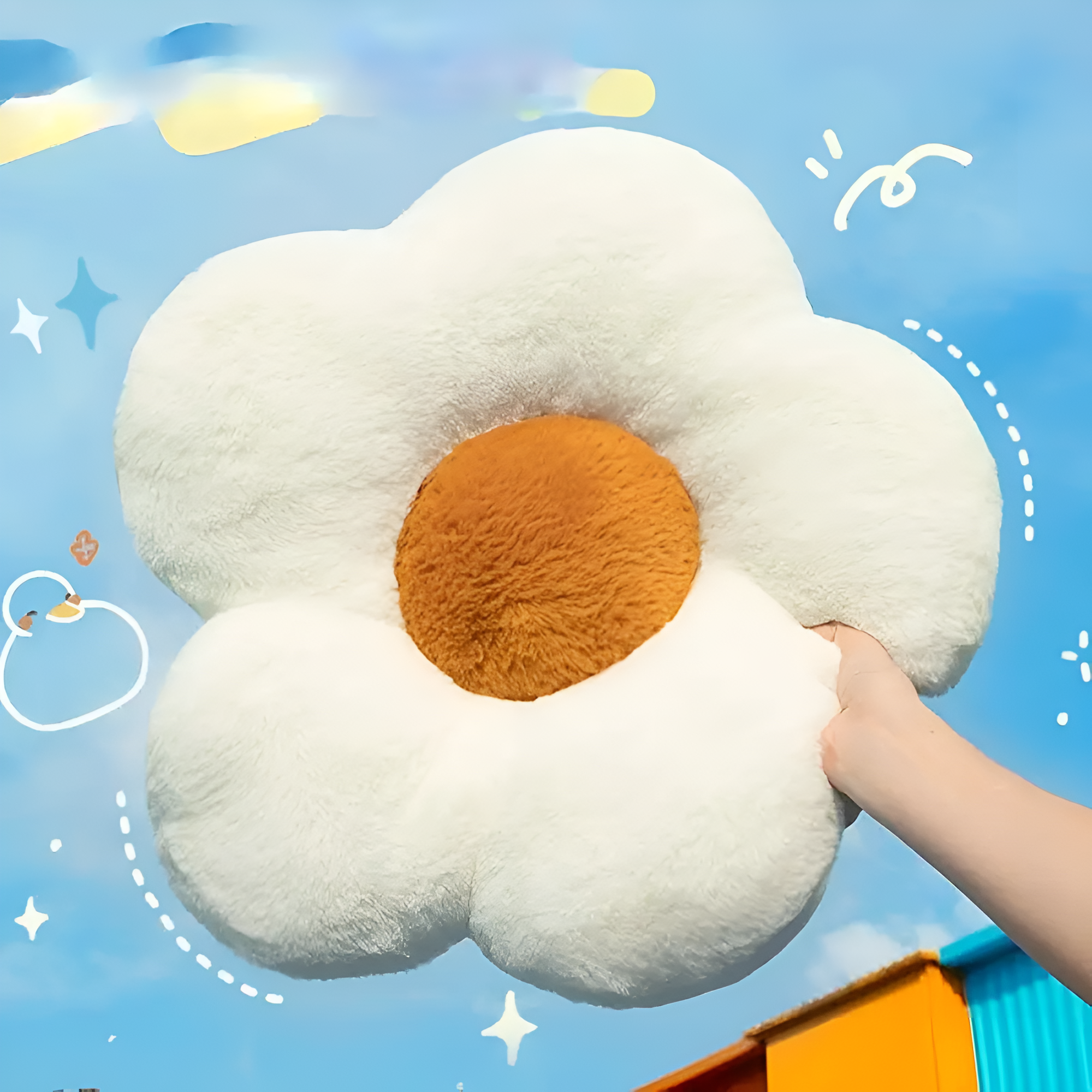 Plush Blomma Sittkudde