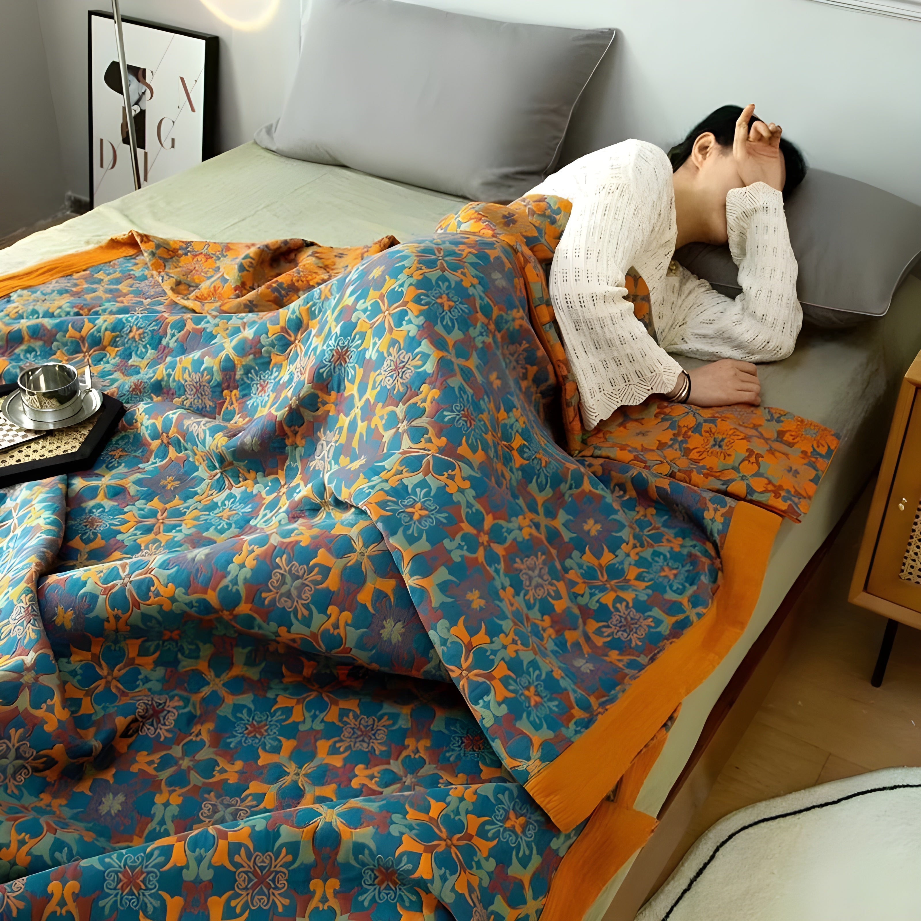 EthniWeave Filt – Dekorativ bomulls-ethno-filt