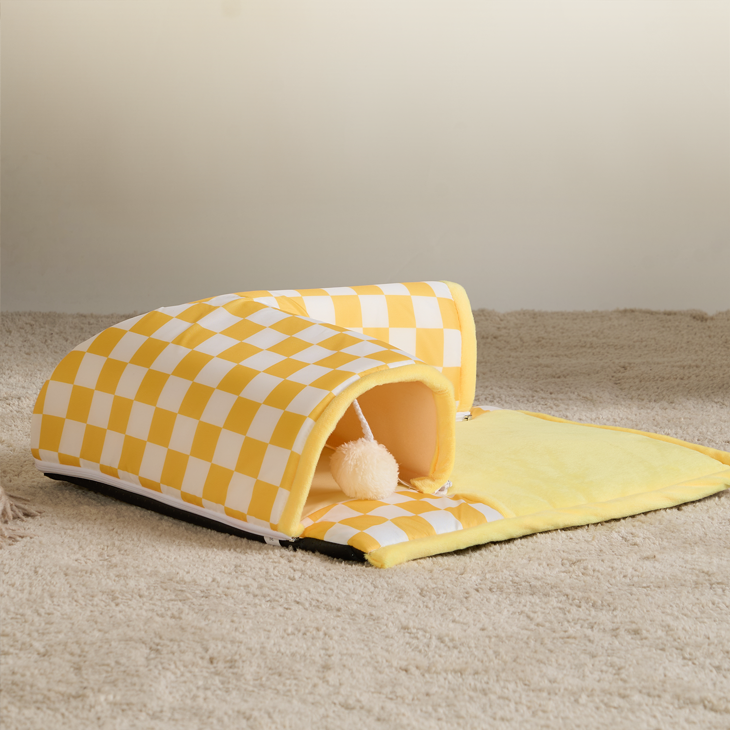 Plaid Purr Retreat Tunnel – Mysig, Interaktiv och Lätt att Rengöra