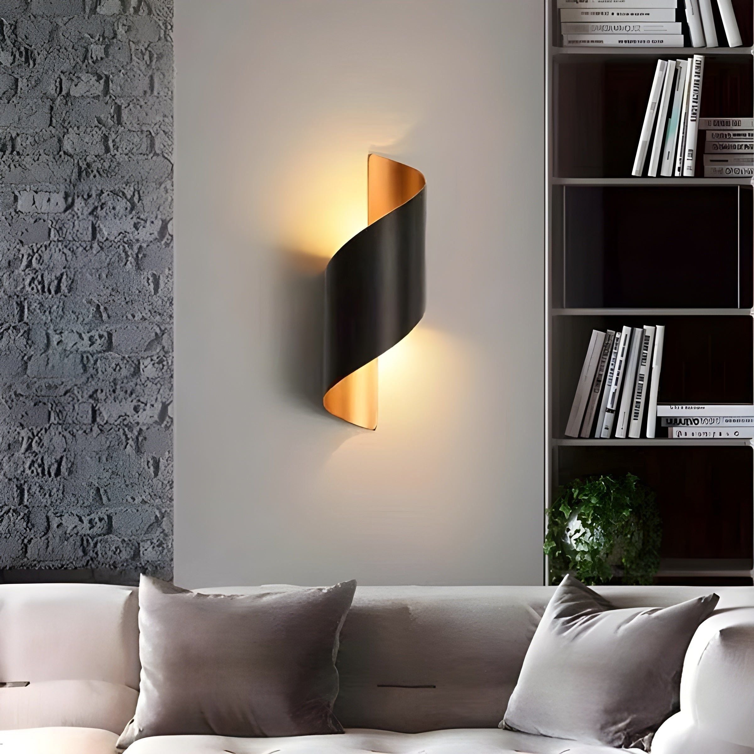 SpiralGlow Light - Nordisk vattentät metall spiral LED vägglampa