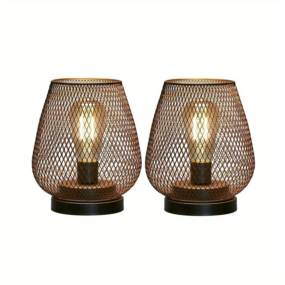 RusticMesh Bordslampa Set – Industriell Stil och Atmosfärisk Belysning