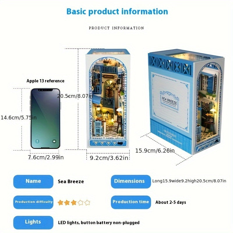 Handgjort 3D Träpussel – Havsinspirerat Miniatyrhus