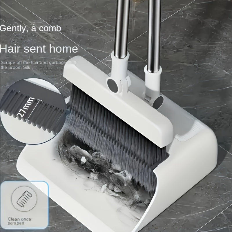 Fällbar 3-i-1 Kvast och Sopskyffel Set – Praktisk Lösning för Snabb och Effektiv Städning