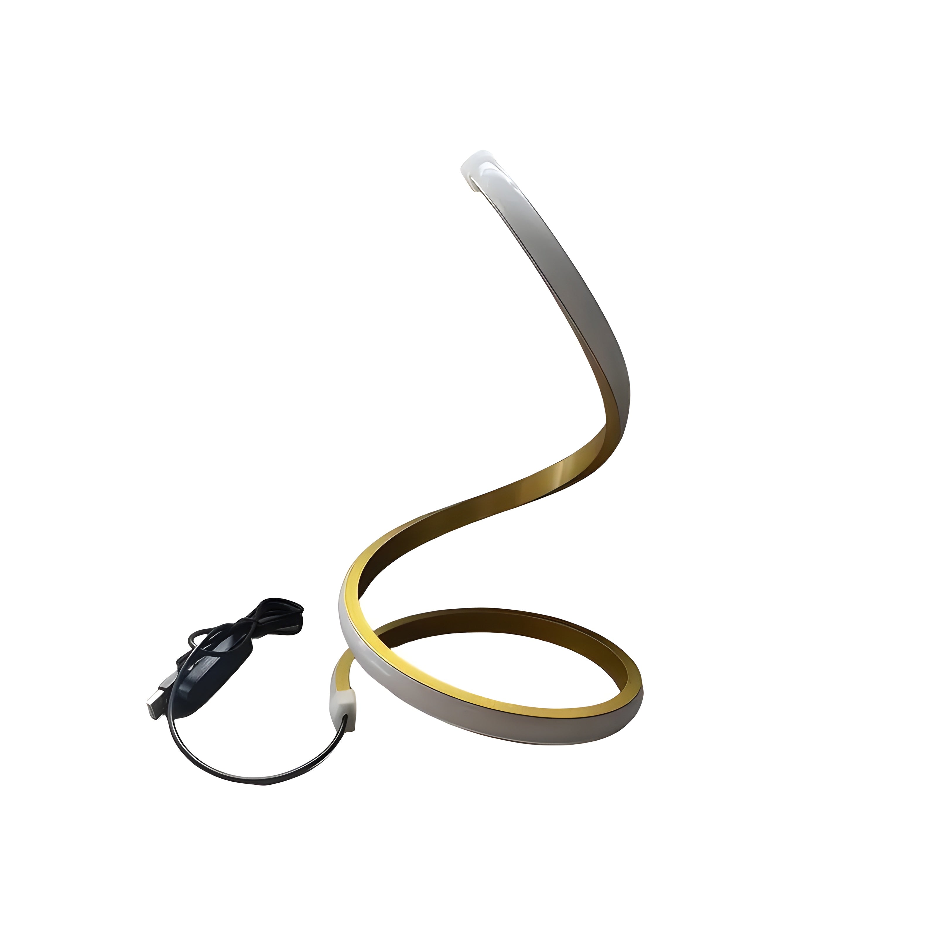 GlowTwist Lampa – Dekorativ USB-driven S-formad LED-bordslampa