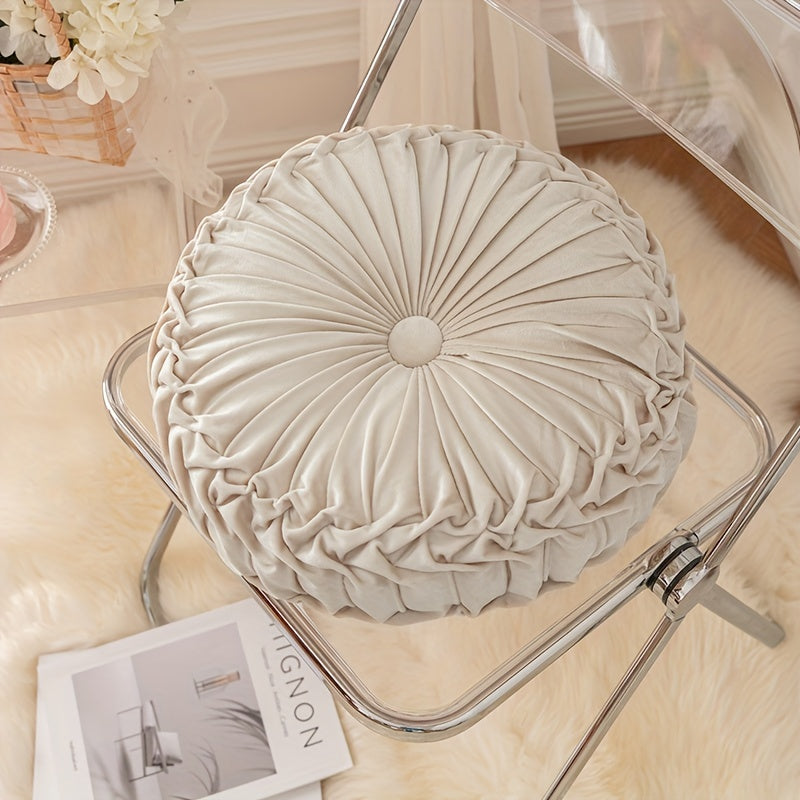 Pumpakudde - Sammet Rund Kuddfodral för Soffa, Tatami, Vardagsrum och Kontorsdekoration