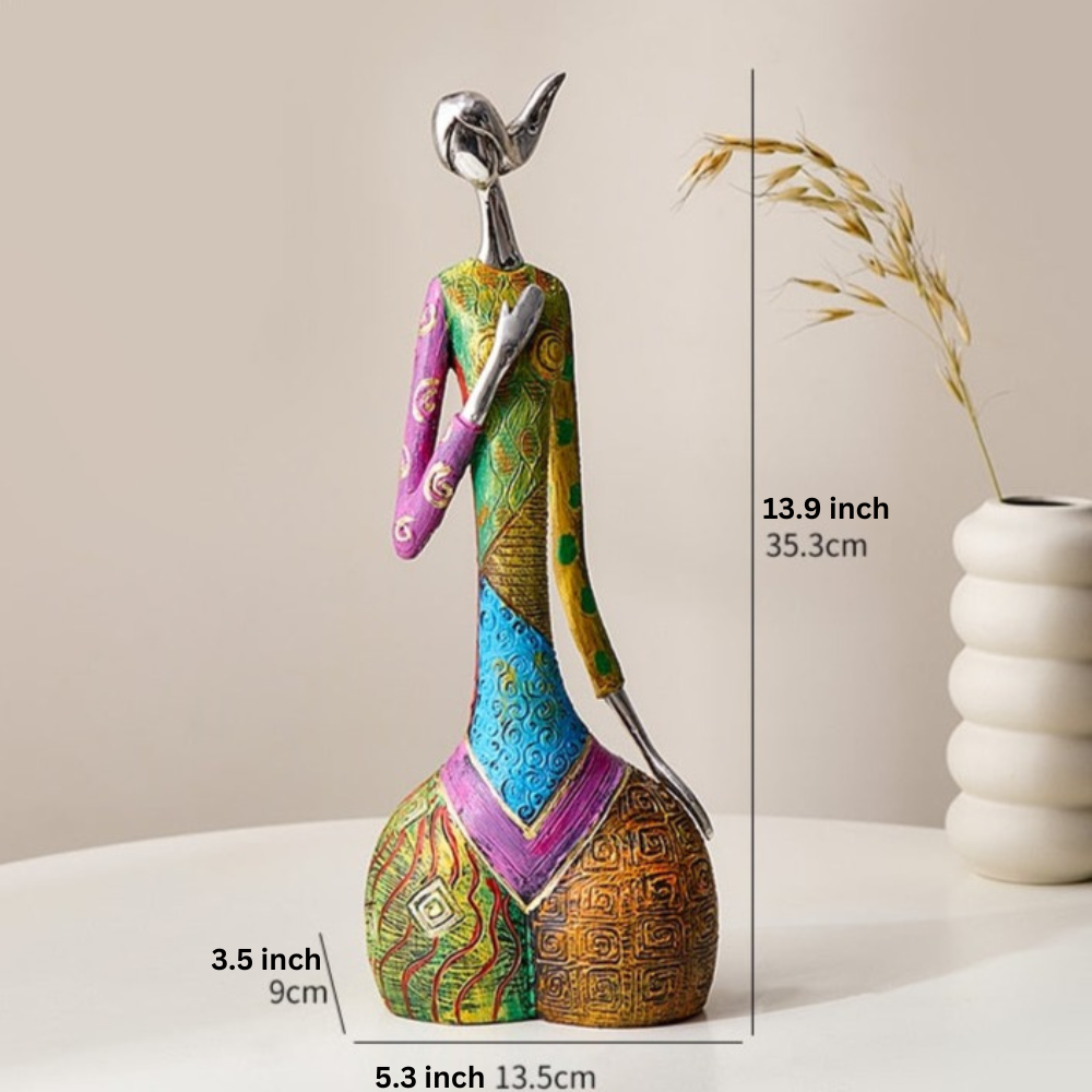 ArtCreativ | Abstrakt Färgglada Kvinnoskulpturer för Unik Heminredning