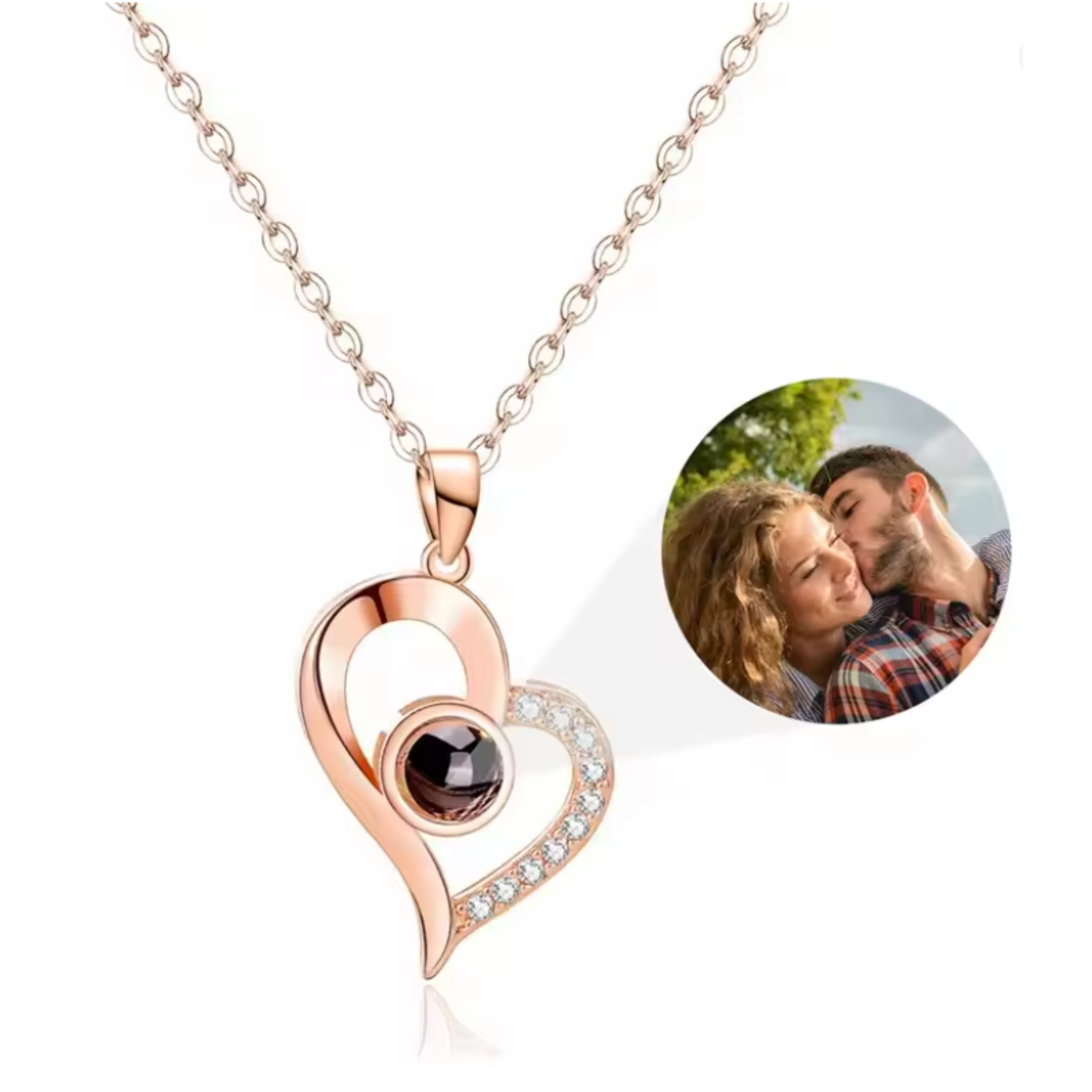 MEMORIA – Individuell foto-projektionskedja med hjärtanhängare