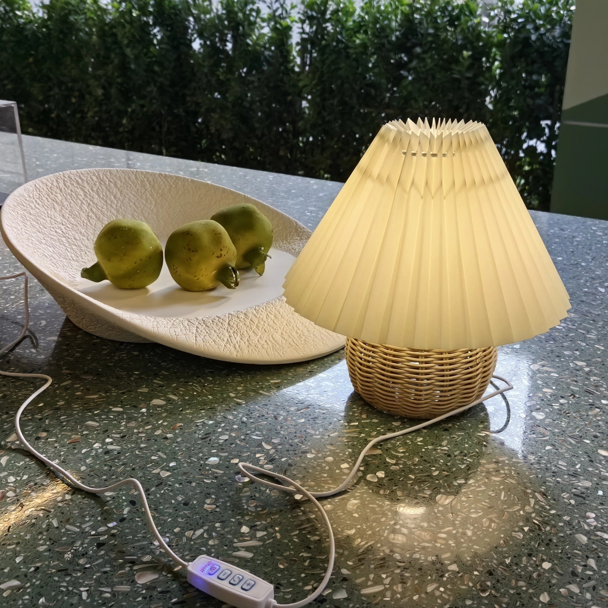 Bambu Vävd Bordslampa - Mysig och Finslipad Design