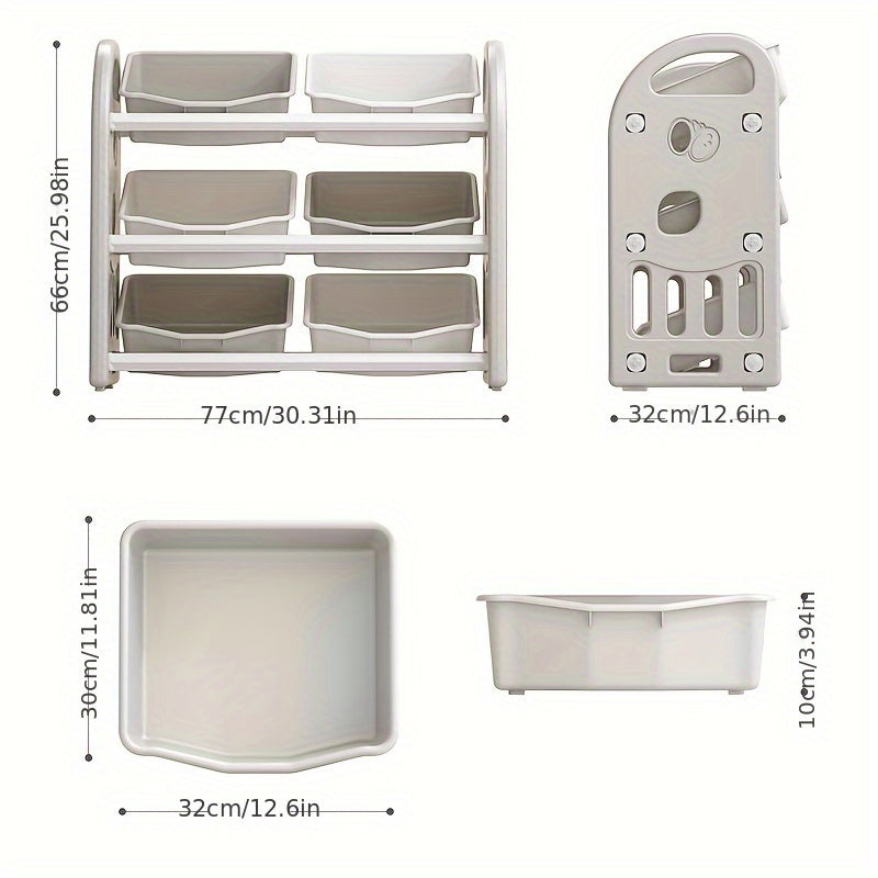 MultiStore Förvaringshylla - Rymlig och Robust Organisatör med 6 Lådor