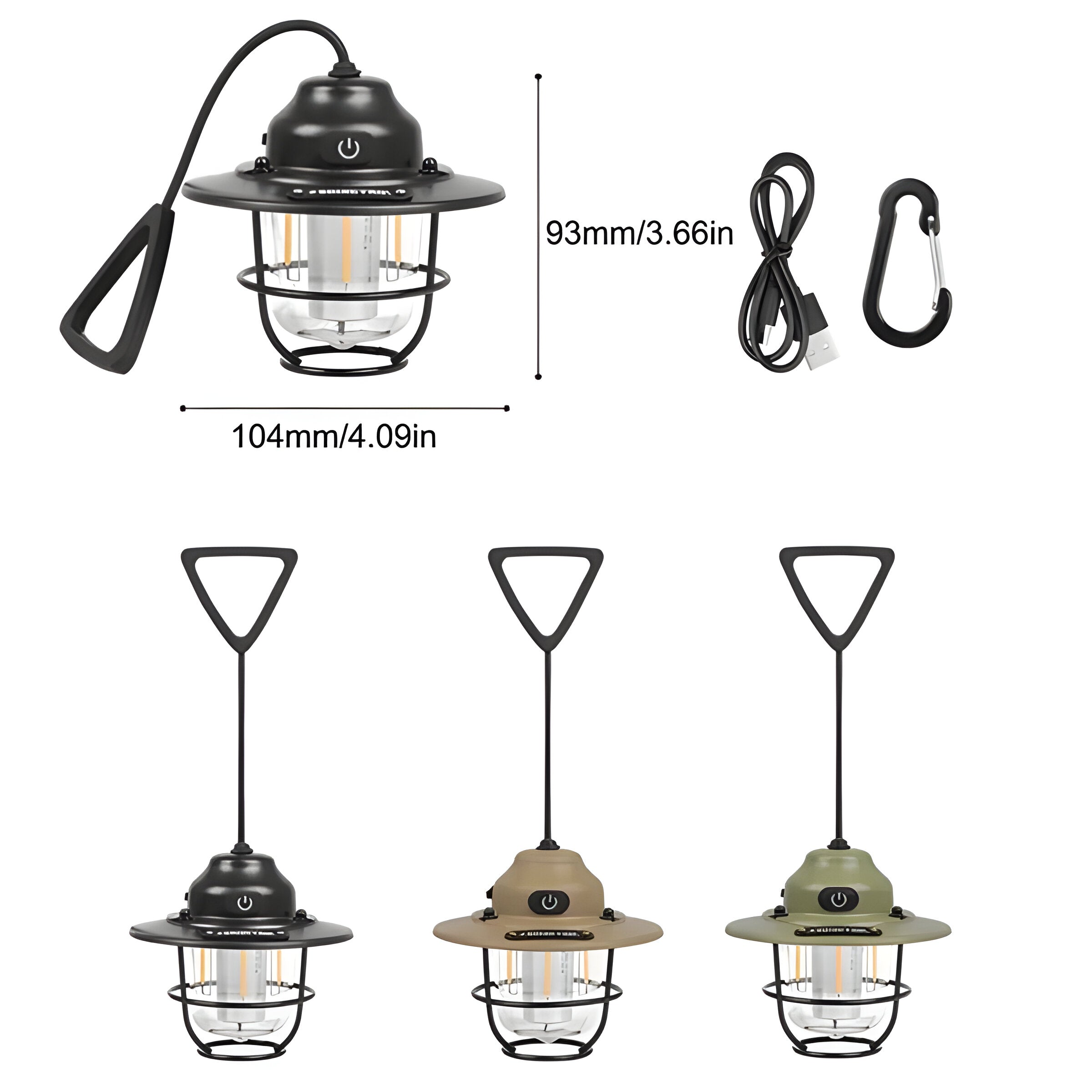 TrailBliss Light - Retro USB Uppladdningsbar LED Hängande Lampa