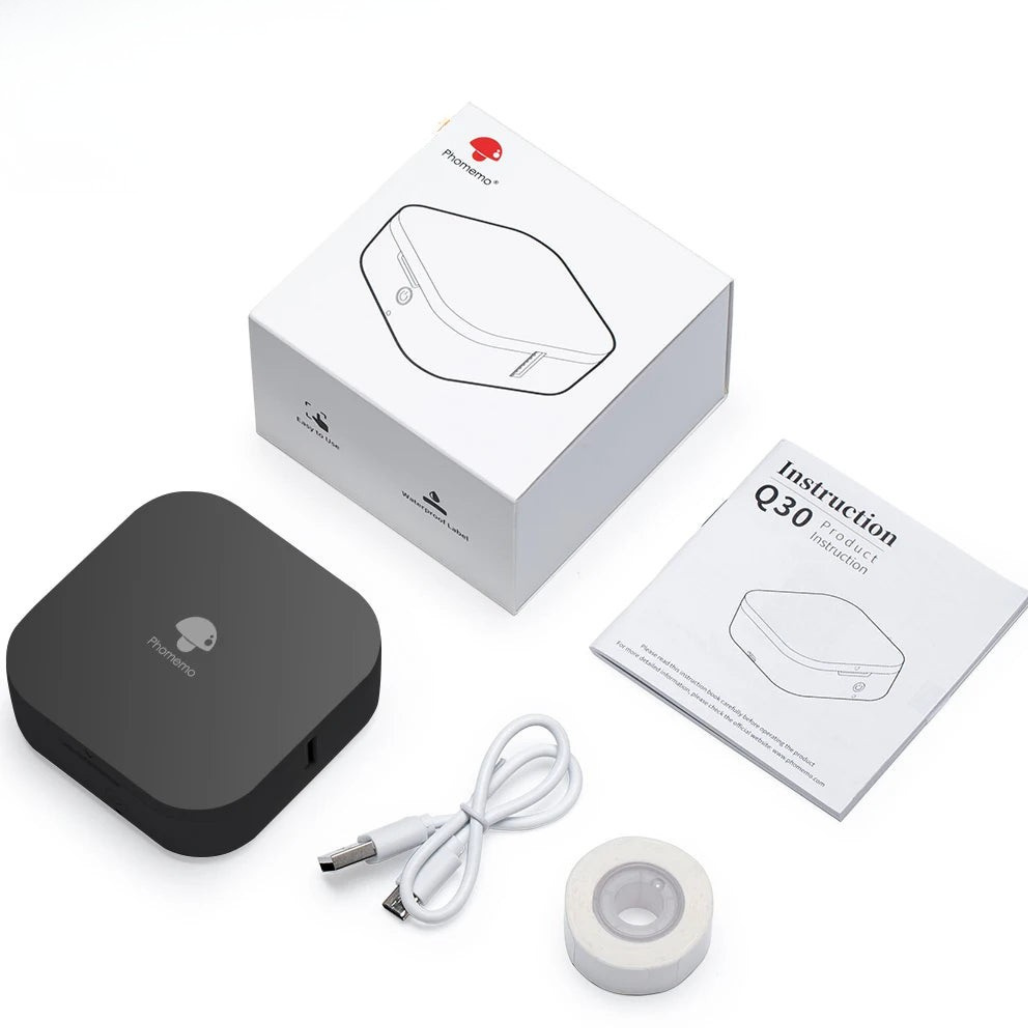 PRINTIFY – Trådlös termisk etikettutskriftare med Bluetooth & bärbar bläcklös utskrift