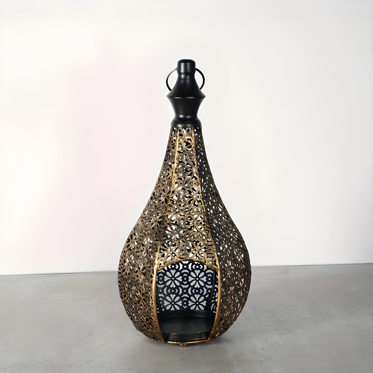 MoroccanGlow Ljuslykta - Vintage Metall Ljusställningslykta