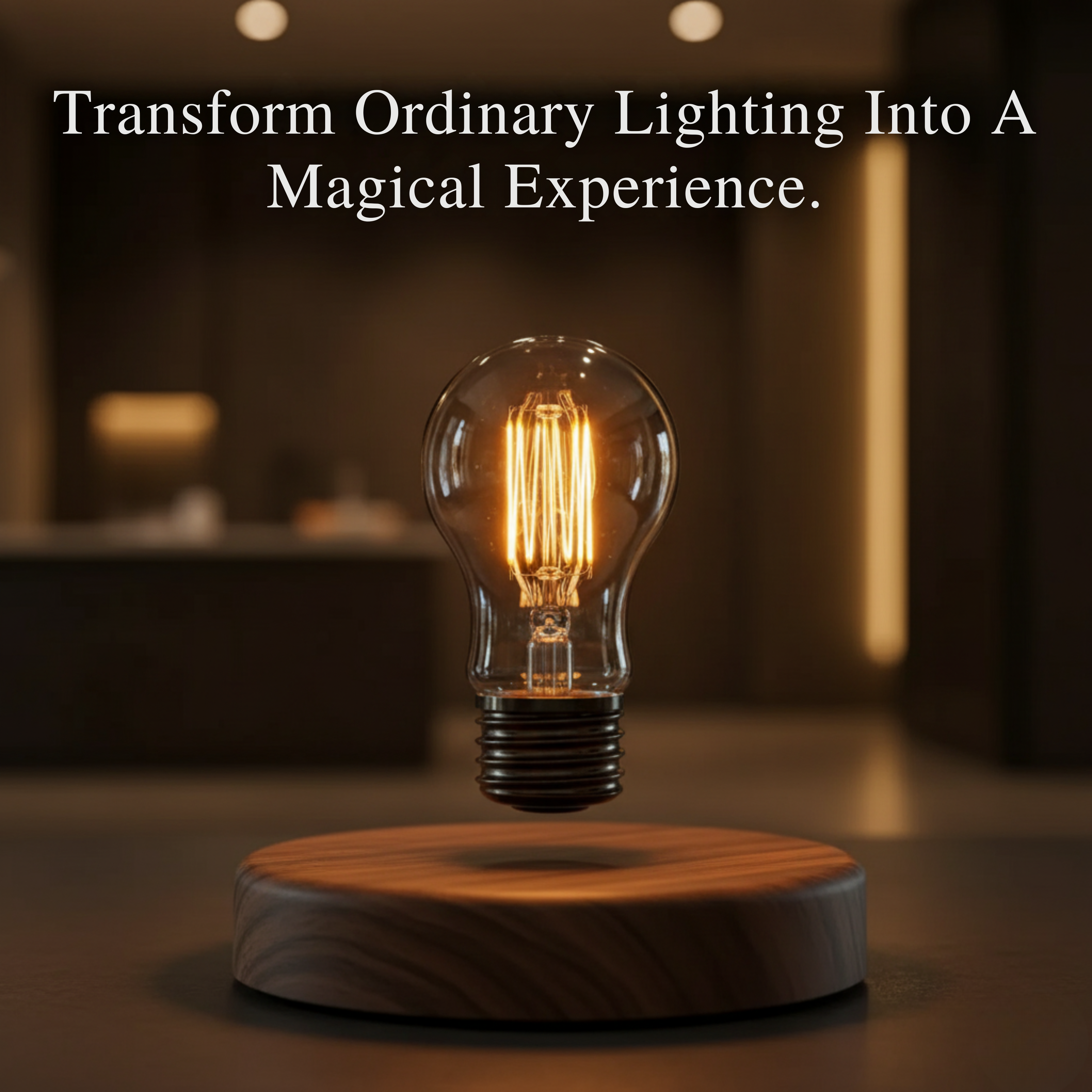 AURAFLOAT – Svävande LED-lampa med magnetupphängning och touchkontroll