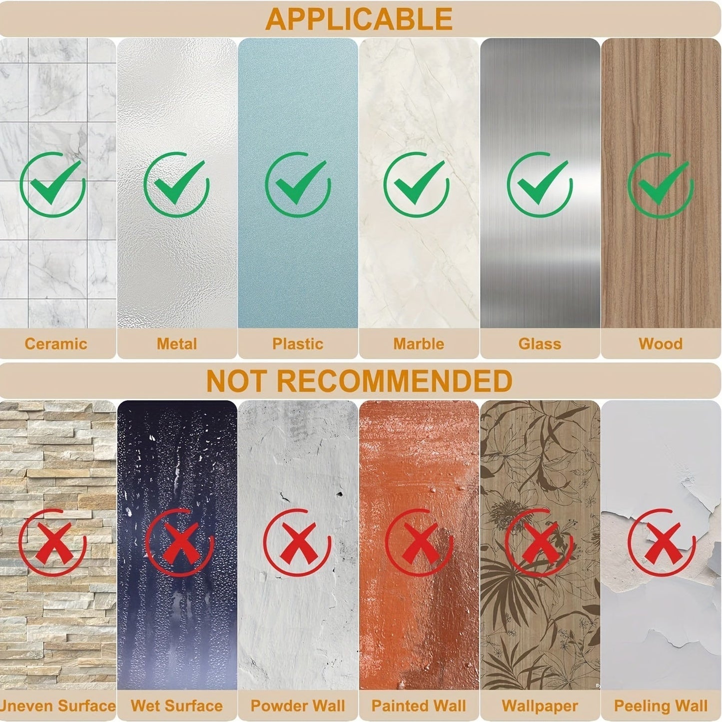 4-delars Självhäftande Rostfritt Stål Väggkrok Set – Minimalistisk, Stark och Vattentålig