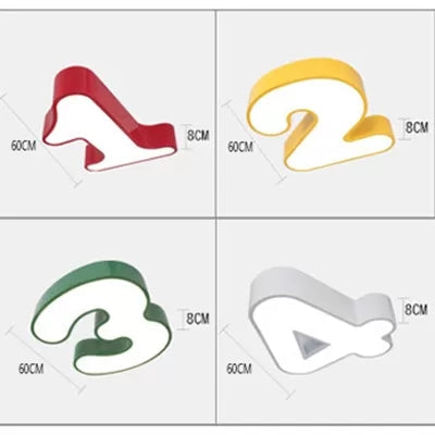 NumberLight – Modern LED Plafondlampa i Sifferform för Barn