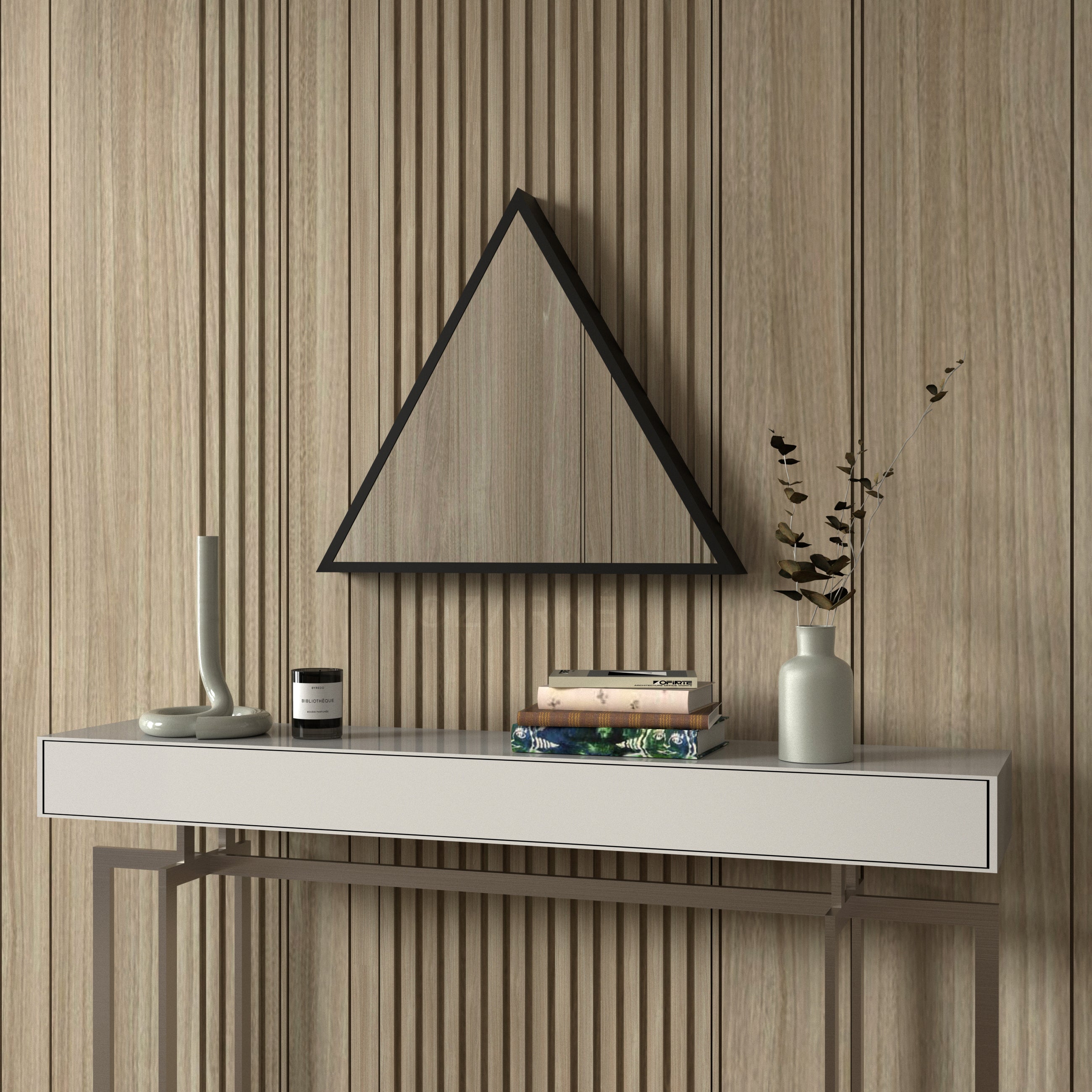 3D Triangel Oändlighet Spegel Vägglampa