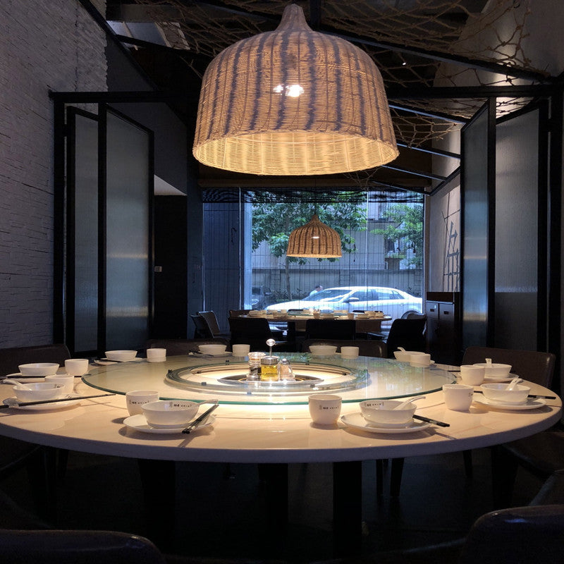 Bambu Rotang Korg Hänglampa för Kök