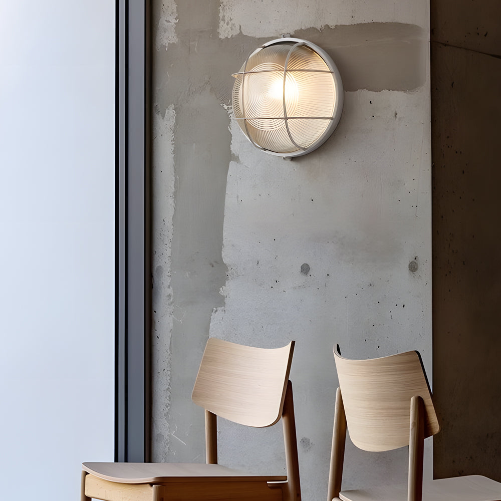 1-Ljuskälla Retro Industriell Oval/Rund Utomhusvägglampa